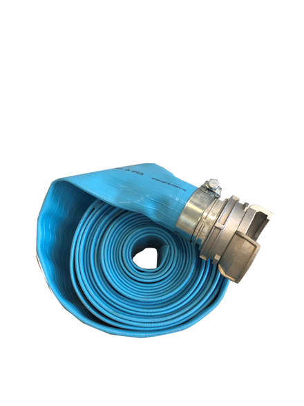 COURONNE TUYAU BLEU 10M DN75 + RACC POMPIER D362BLEU75P10M