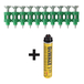 Pointes galvanisées béton standard pour cloueur C5 2.6x15mm 700 + cartouche de gaz DEWALT - DDF6510015