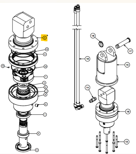 MOTEUR HYDRAULIQUE DIGGA POUR MOTOREDUCTEUR PDX2 AVANT AOUT 2013