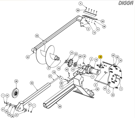 VALVE LIMITEUR DE PRESSION AVEC RACCORDS POUR TRANCHEUSE DIGGA BIGFOOT HD1500HF