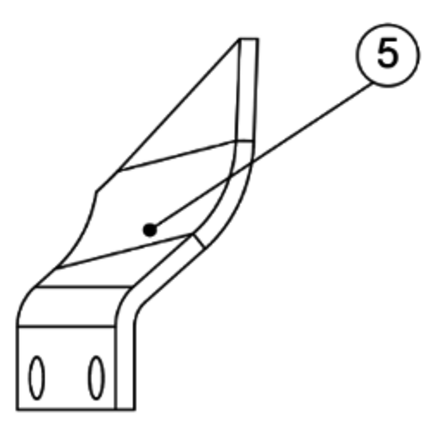 DENT LATERALE GAUCHE DE TRANCHEUSE STANDARD 2