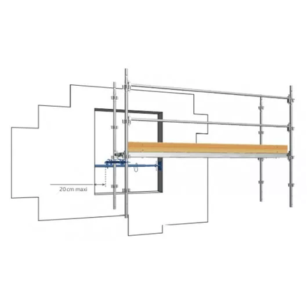 Kit D'amarrage Par Vérin DUARIB - De 1 À 1,7m - Pour Échafaudages F3000, F3000 ALU Et MULTI 4X - 22112