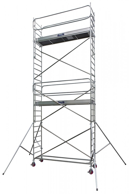 Echafaudage roulant aluminium DUARIB Docker2 85 295 hauteur travail 6,90 m Garde corps EXMDS - 7130052