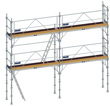 Echafaudage FACADE DUARIB 42M2 Equipée de garde- corps EXMDS Planchers acier - FDC02