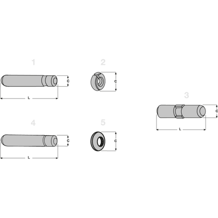 Clavettes type silver  - E369.2