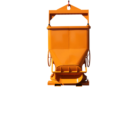 Benne à béton EICHINGER 250 L ouverture large droite vidage latéral-Mécanique avec volant-1028V3