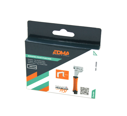 AGRAFE POUR PUNCHER - 12 MM x 1000 pcs - EDMA - 232255