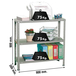 Rayonnage métallique léger à vis 900x900x300 - 3 niveaux Gris - SIMON RACK - 8425437010163