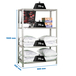 Rayonnage métallique léger à vis 1500x900x300 - 4 niveaux Gris - SIMON RACK - 8425437010217
