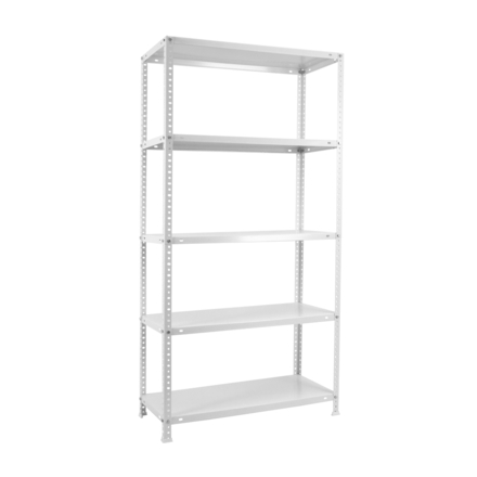 Rayonnage métallique léger à vis 1800x900x400 - 5 niveaux Blanc - SIMON RACK - 8425437046131