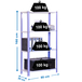 Rayonnage intérieur 1600x800x300 - 4 niveaux Blanc - SIMON RACK - 8425437061875
