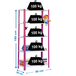 Rayonnage intérieur 1800x800x300 - 5 niveaux Rose/Blanc - SIMON RACK - 8425437061943