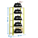 Rayonnage intérieur 1800x800x300 - 5 niveaux Vert/Blanc - SIMON RACK - 8425437061967