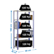 Rayonnage intérieur 1800x800x400 - 5 niveaux Blanc - SIMON RACK - 8425437061998