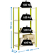 Rayonnage intérieur 1600x1000x300 - 4 niveaux Vert/Blanc - SIMON RACK - 8425437062124