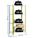 Rayonnage intérieur 1600x1000x400 - 4 niveaux Vert/Blanc - SIMON RACK - 8425437062162