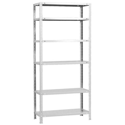 Rayonnage métallique léger à vis 2000x1000x300 - 6 niveaux Blanc - SIMON RACK - 8425437064500