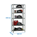 Rayonnage métallique léger à vis 2000x1000x300 - 6 niveaux Galvanisé - SIMON RACK - 8425437064524