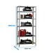 Rayonnage métallique léger à vis 2000x1000x400 - 6 niveaux Galvanisé - SIMON RACK - 8425437064555