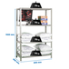 Rayonnage métallique léger à vis 1500x800x300 - 4 niveaux Gris - SIMON RACK - 8425437064630