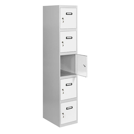 Vestiaire métallique monté 1800x300x500 - Gris/Bleu - SIMON RACK - 8425437066610