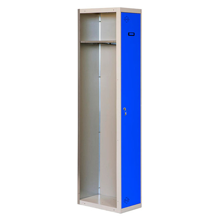 Vestiaire métallique 1800x400x500 - 1 niveau Gris/Bleu - SIMON RACK - 8425437067082