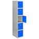 Vestiaire métallique monté 1800x300x500 - Gris/Bleu - SIMON RACK - 8425437067341