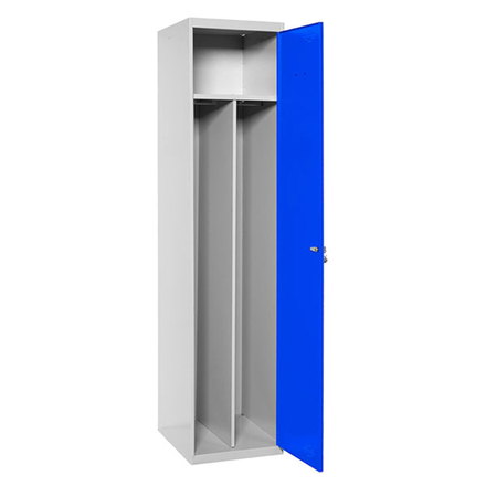 Vestiaire métallique monté 1800x400x500 - 1 niveau Gris/Bleu - SIMON RACK - 8425437067532
