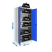 Vestiaire métallique monté 1800x800x400 - 4 niveaux Gris/Bleu - SIMON RACK - 8425437067648