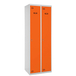 Vestiaire métallique monté 1800x800x500 - 1 niveau Gris/Orange - SIMON RACK - 8425437067761