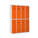 Vestiaire métallique monté 1800x1200x500 - Gris/Orange - SIMON RACK - 8425437067853