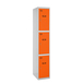 Vestiaire métallique monté 1800x400x500 - Gris/Orange - SIMON RACK - 8425437067976