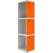 Vestiaire métallique 1800x400x500 - Gris/Orange - SIMON RACK - 8425437068171