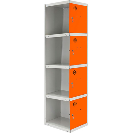 Vestiaire métallique 1800x400x500 - Gris/Orange - SIMON RACK - 8425437068218