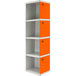 Vestiaire métallique 1800x400x500 - Gris/Orange - SIMON RACK - 8425437068218