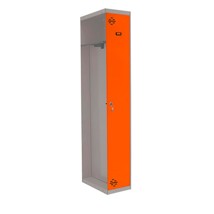 Vestiaire métallique 1800x500x500 - 1 niveau Gris/Orange - SIMON RACK - 8425437068355
