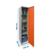 Vestiaire métallique monté 1800x400x400 - 4 niveaux Gris/Orange - SIMON RACK - 8425437068409
