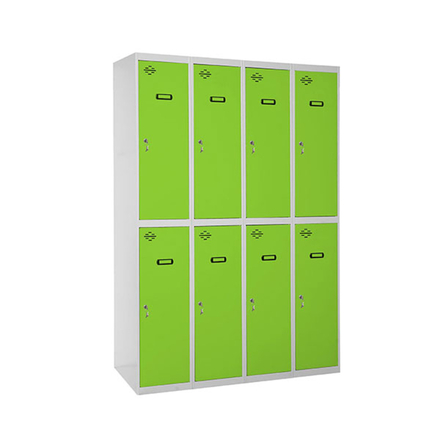 Vestiaire métallique monté 1800x1200x500 - Gris/Vert - SIMON RACK - 8425437068584