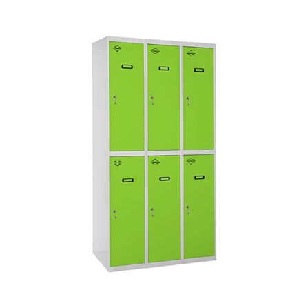 Vestiaire métallique monté 1800x1200x500 - Gris/Vert - SIMON RACK - 8425437068614