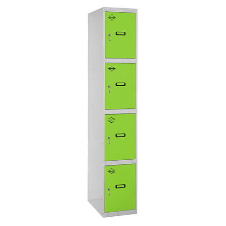 Vestiaire métallique monté 1800x300x500 - Gris/Vert - SIMON RACK - 8425437068737