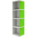Vestiaire métallique 1800x400x500 - Gris/Vert - SIMON RACK - 8425437068942