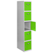 Vestiaire métallique 1800x400x500 - Gris/Vert - SIMON RACK - 8425437068973