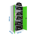 Vestiaire métallique 1800x800x400 - 4 niveaux Gris/Vert - SIMON RACK - 8425437069154