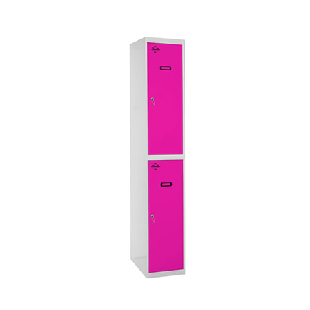 Vestiaire métallique 1800x400x500 - Gris/Rose - SIMON RACK - 8425437069376