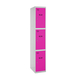 Vestiaire métallique monté 1800x400x500 - Gris/Rose - SIMON RACK - 8425437069437
