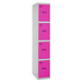 Vestiaire métallique monté 1800x300x500 - Gris/Rose - SIMON RACK - 8425437069468
