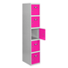 Vestiaire métallique monté 1800x400x500 - Gris/Rose - SIMON RACK - 8425437069574