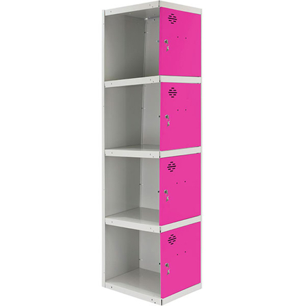 Vestiaire métallique 1800x400x500 - Gris/Rose - SIMON RACK - 8425437069673