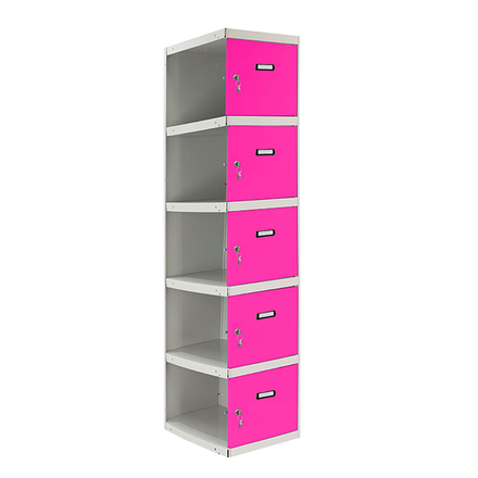 Vestiaire métallique 1800x400x500 - Gris/Rose - SIMON RACK - 8425437069710