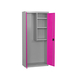 Vestiaire métallique monté 1800x800x400 - 3 niveaux Gris/Rose - SIMON RACK - 8425437069857